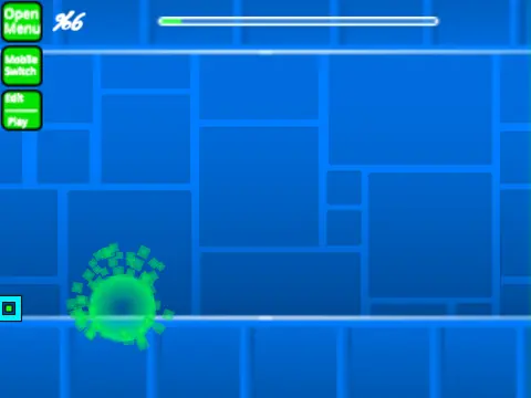 Screenshot of Geometry Dash Wave Challenge custom level editor interface