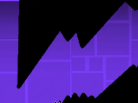Extreme wave mode section in Geometry Dash Wave Challenge level showing dense obstacles