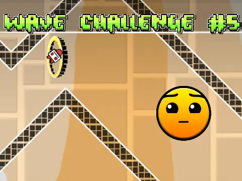Screenshot of Geometry Dash Wave Challenge v4 wave level