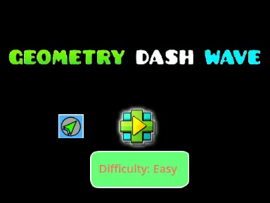 Screenshot of Geometry Dash Wave Difficulties game showing wave and trail changer options