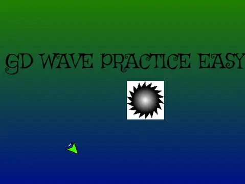 Screenshot of Geometry Dash Wave Easy game with colorful wave