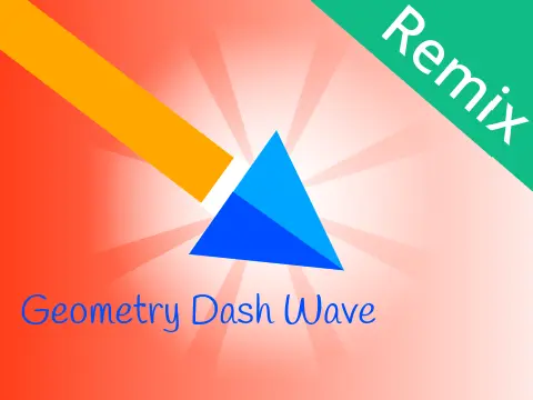 Colorful wave trail dodging obstacles in Geometry Dash Wave Intense