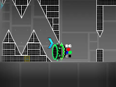 Geometry Dash Wave One gameplay featuring geometric icon and spikes