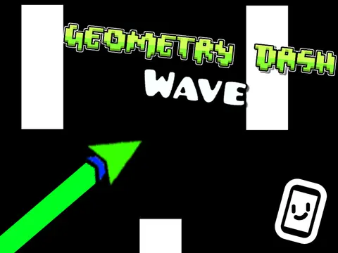 Fan-made Geometry Dash wave game with obstacle course
