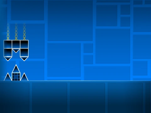 Gameplay of the extremely difficult Geometry Dash level Worlds Hardest Jump