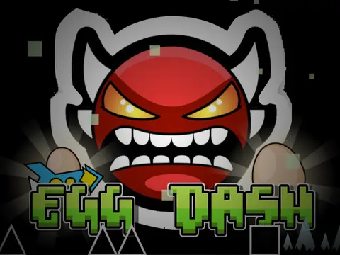 Geometry Egg Dash Monster game showing an egg character avoiding spikes