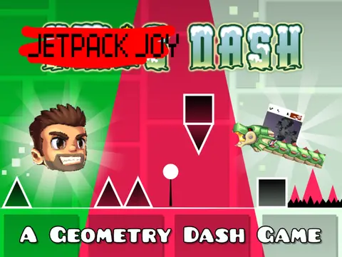 Screenshot of Geometry Jetpack Joy Dash mashup game
