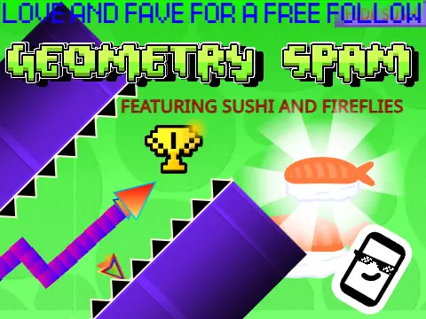 geometry spam challenge featuring fireflies and sushi