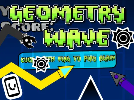 Play Geometry Wave online - classic wave rhythm platformer game