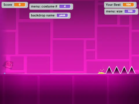 Geometri Dash rhythm-based platformer gameplay