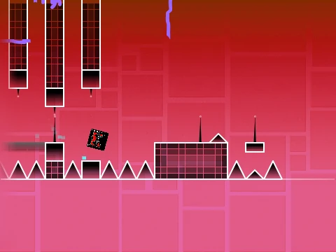 Screenshot of a fan-made Geometry Dash remix game