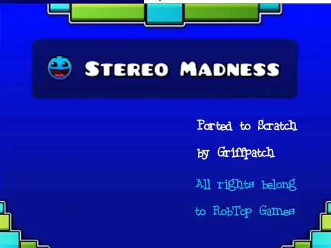 Nestors Game Geometry Dash Remix gameplay screenshot showing colorful geometric obstacles