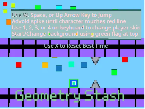 NK Retro Game Geometry Stash retro platformer screenshot