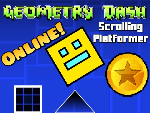 Online Scrolling Geometry Dash Platformer