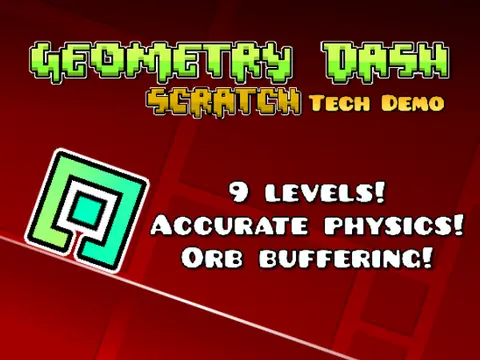 Scratch Geometry Dash Tech Demo Beta 0.75 experimental gameplay