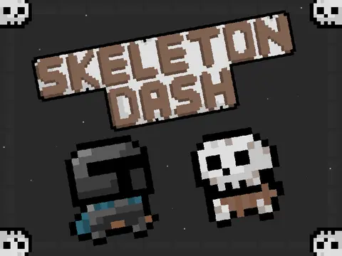 Skeleton Dash - Geometry Dash Style Game with Skeleton Character