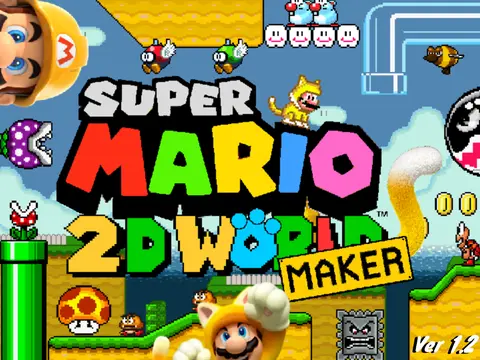 Screenshot of Super Mario 2D World Maker level editor in action