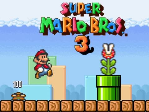 Mario character jumping on a cloud platform with other players in a remix game