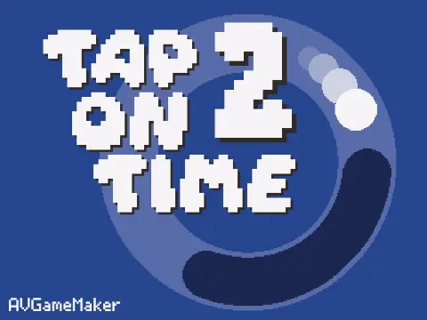 Tap On Time 2 gameplay screenshot showing blue track with ball and coins