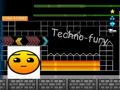 Technofury Geometry Dash game with ship mode and edit features