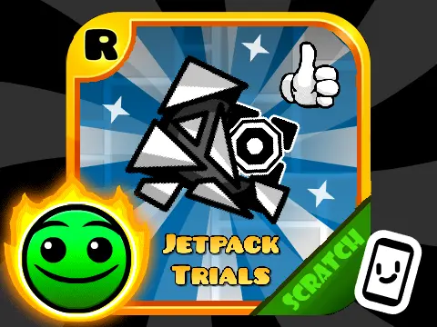 Screenshot of The Jetpack Trials showing a ship navigating obstacles