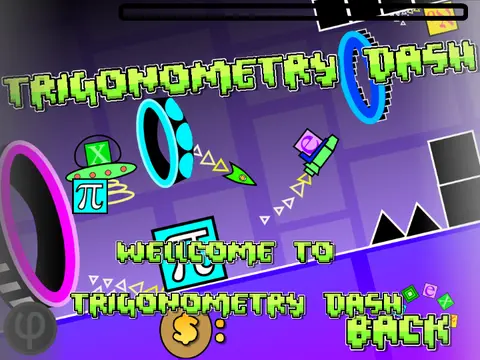 Trigonometry Dash Geometry Dash gameplay with math-themed obstacles