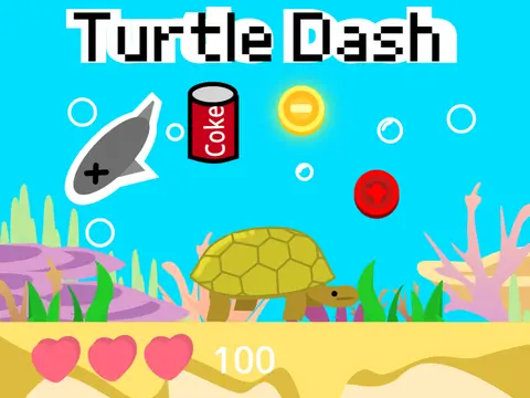 Turtle Dash geometry game with turtle character