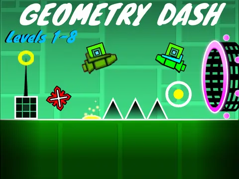 updated and upgraded geometry dash levels 1-8 v0.8