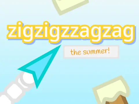 A dart navigating through fiery obstacles in ZigZigZagZag game